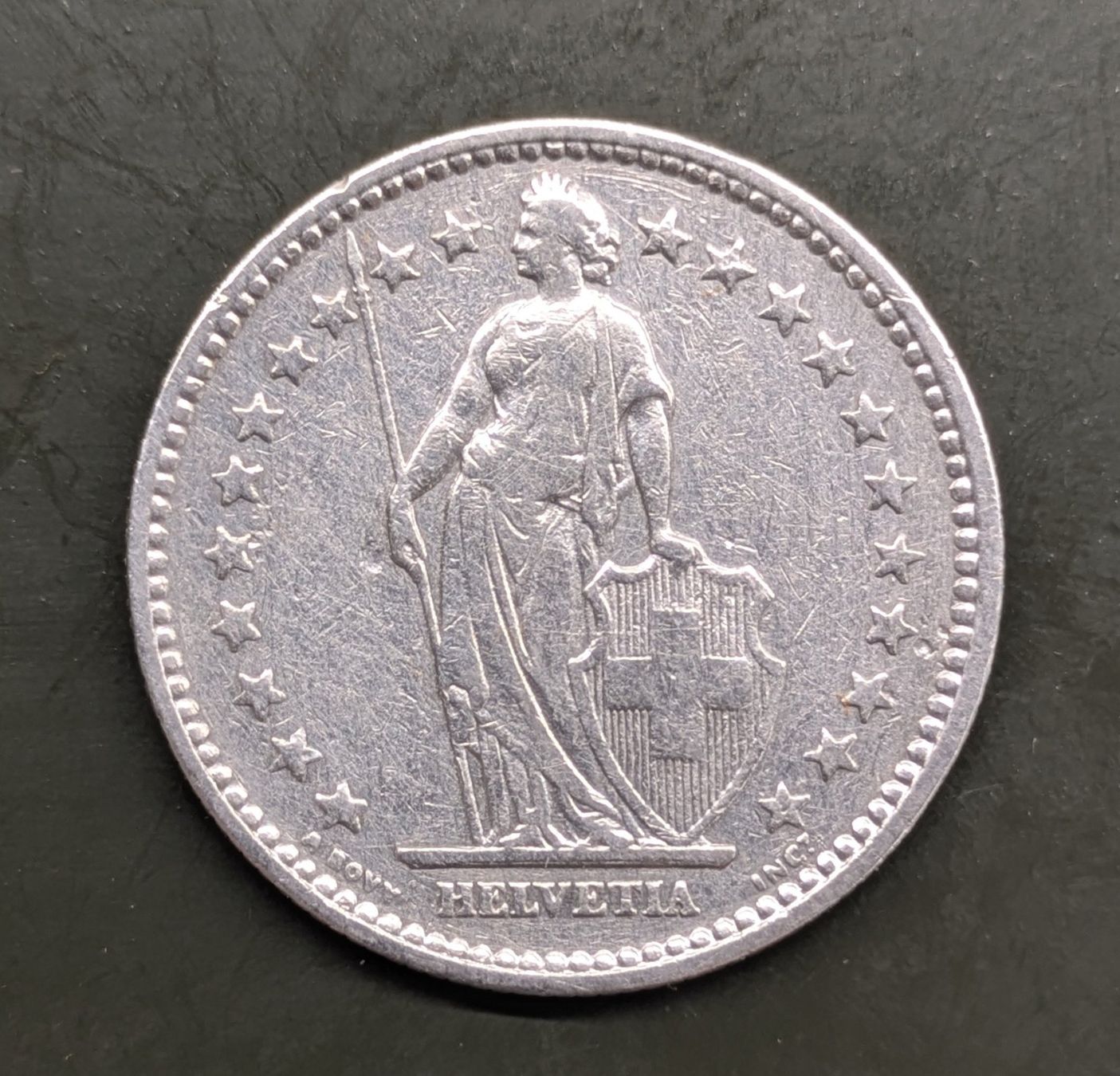Alle Münzen: 2 Fr. 1904 Silber – Gebraucht aus Zetzwil von Stritzi 1
