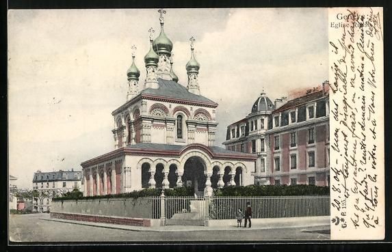 Cartoline postali: AK Genève, Eglise Russe, 1904 – Usato da Berlin venduto da bartko-reher
