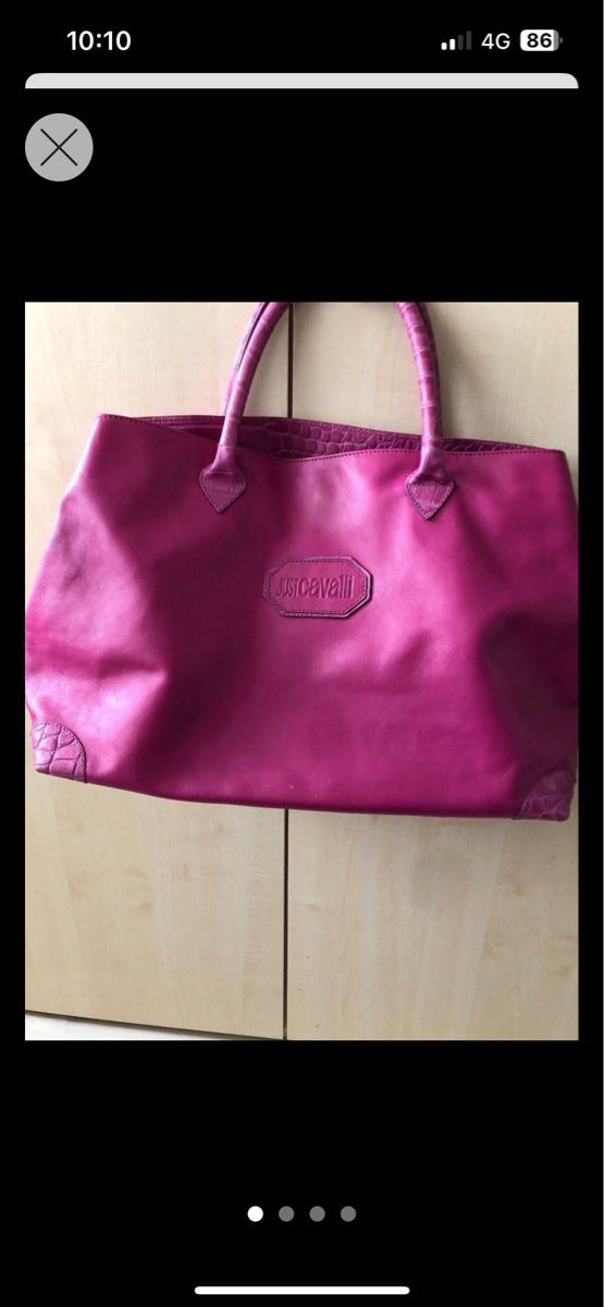 Roberto Cavalli Borse da donna: JustCavalli Ledertasche pink Kroko-Optik – Nuovo (secondo la descrizione) da Rüfenacht venduto da lilly_67 1
