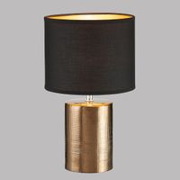 Tischleuchte, Stoffschirm, 35 cm Höhe