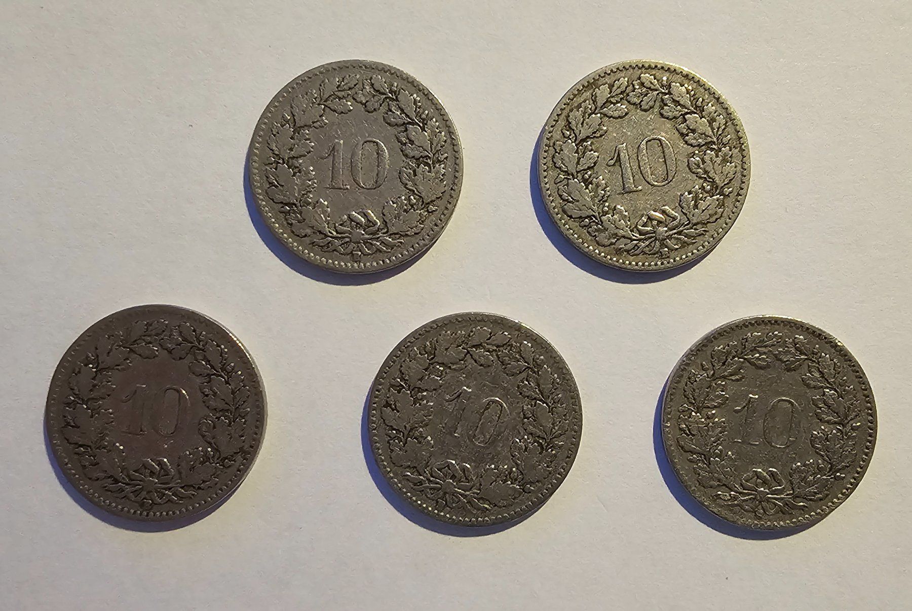Tutti le monete: 5 Pièces 10 CTS 1909 – Usato da Cortaillod venduto da Titus130 1
