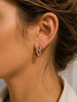 Ohrringe Edelstahl rosé-vergoldet mit Zirkonia
