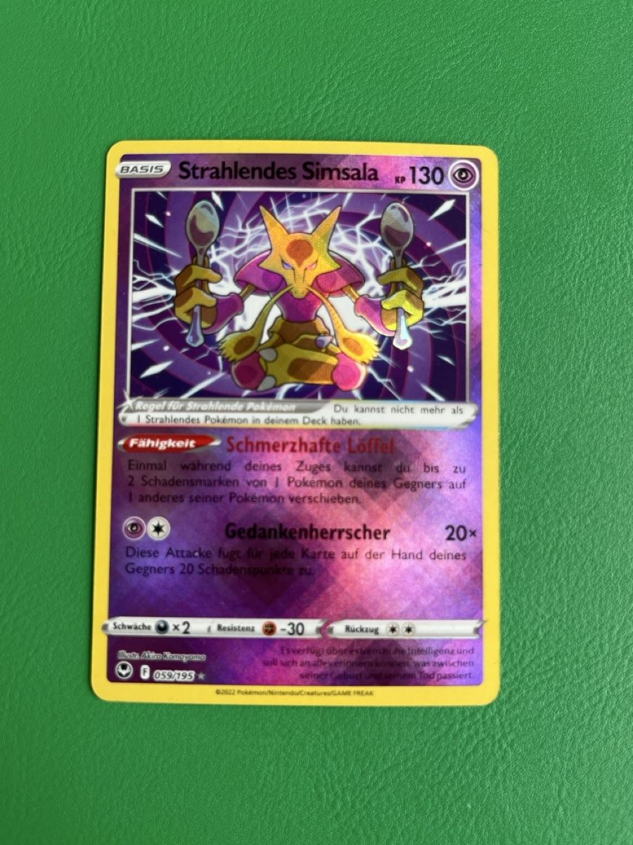 Pokémon Carte collezionabili: Pokemon Strahlendes Simsala Radiant Alakazam SIT 059 DE – Nuovo (secondo la descrizione) da Lommiswil venduto da diti_89 1