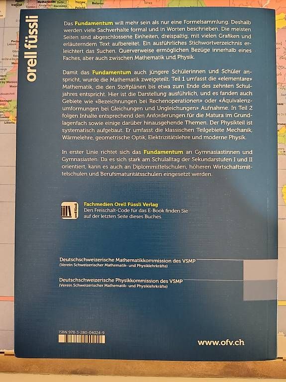 Livres: Fundamentum Mathematik/Physik – D'occasion à Gümligen par pre_z2wf 1