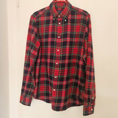 Ralph Lauren Damen Karo  Bluse Gr. M Flanell Baumwolle