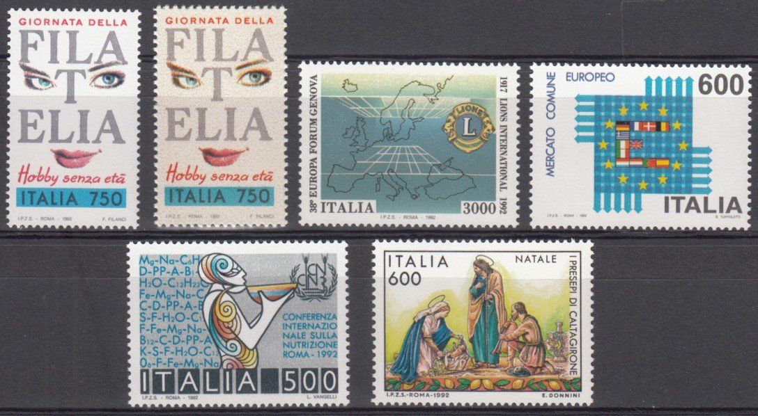 Tutti i francobolli: Italien 1992 postfrisch – Usato da Bürglen TG venduto da StampGraf 5
