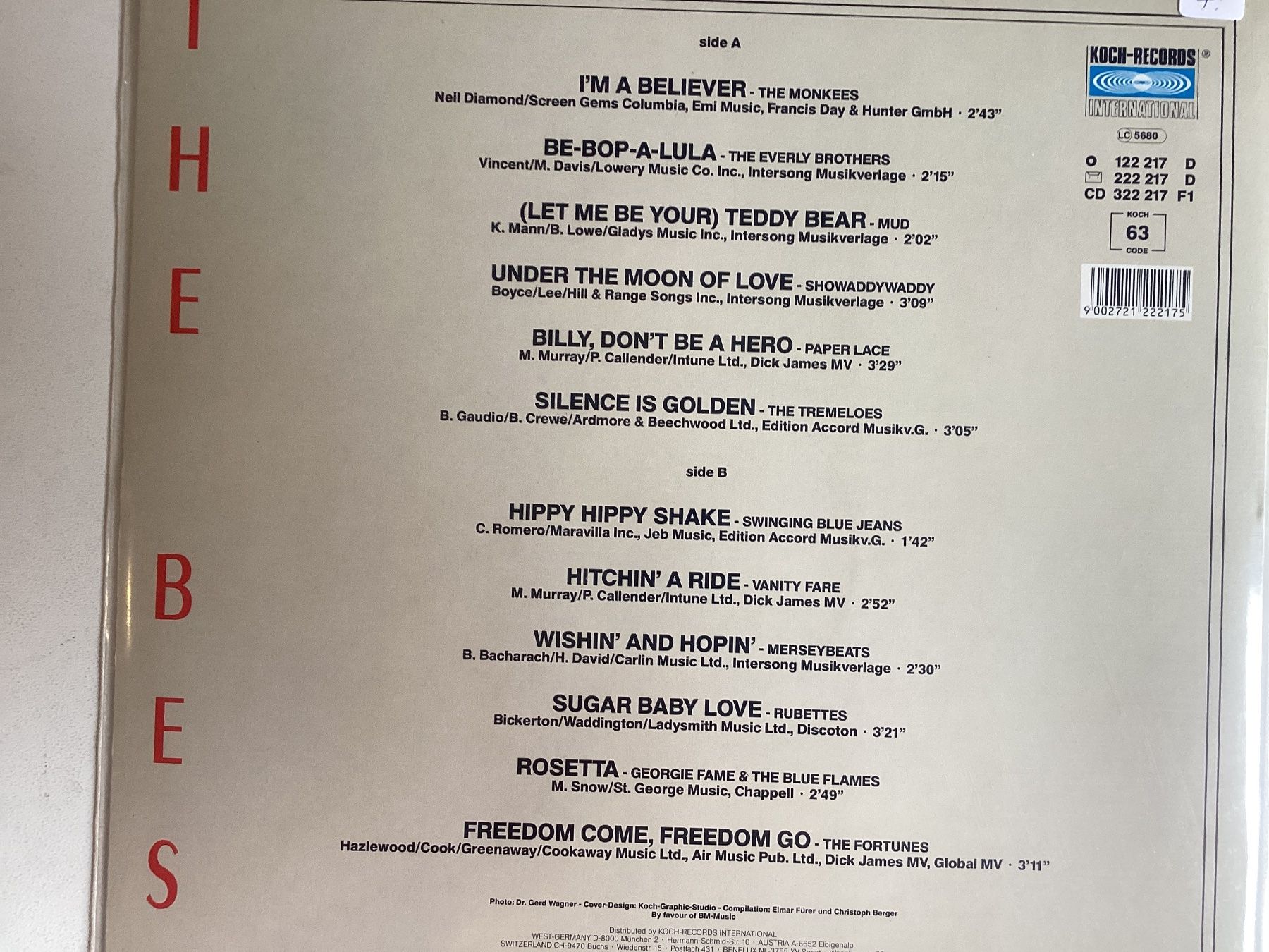Schallplatten: Various Artists LP - Best Of Beat – Gebraucht aus Gutenswil von Hamzian 1