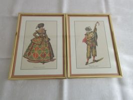 Arlequine und Trivellino, venezianische Kostüme