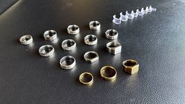 14 Unisex Ringe  Silber & Gold  verschiedene Designs