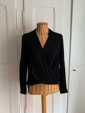 BERSHKA - Blusenoberteil schwarz S