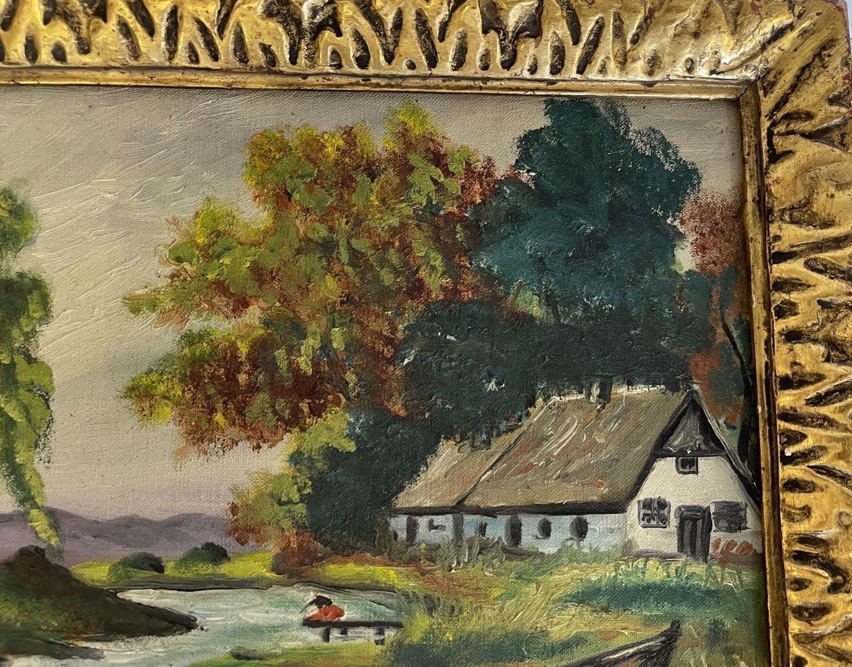 Gemälde: Landschaftsgemälde von H.Brutsch – Gebraucht aus Müllheim Dorf von Othmar73 2