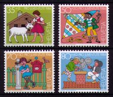 1984_J290-293_PRO JUVENTUTE_Heidi_Pippi Langstrumpf... ! **