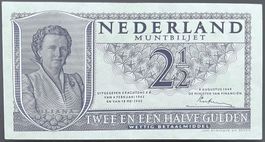 Nederland 2 1/2 Gulden 1949 - tb/ss