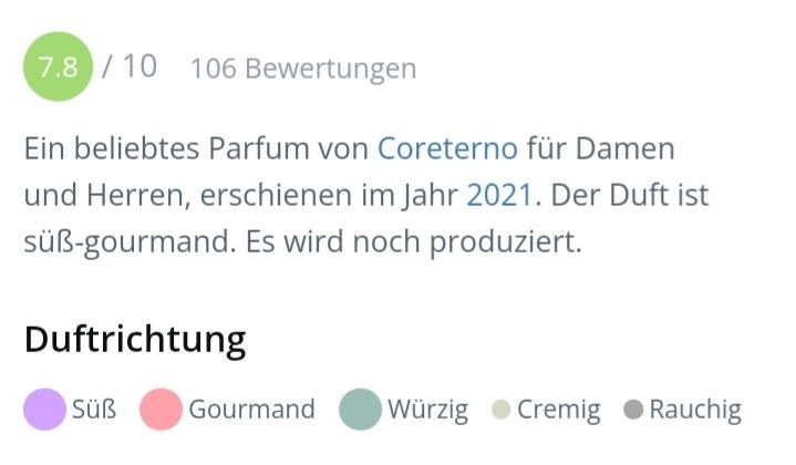 Profumi & Eau de Toilette: 2 ml MYSTIC SUGAR CORETERNO ABFÜLLUNG – Nuovo (secondo la descrizione) da St. Gallen venduto da CaliSunshine 3