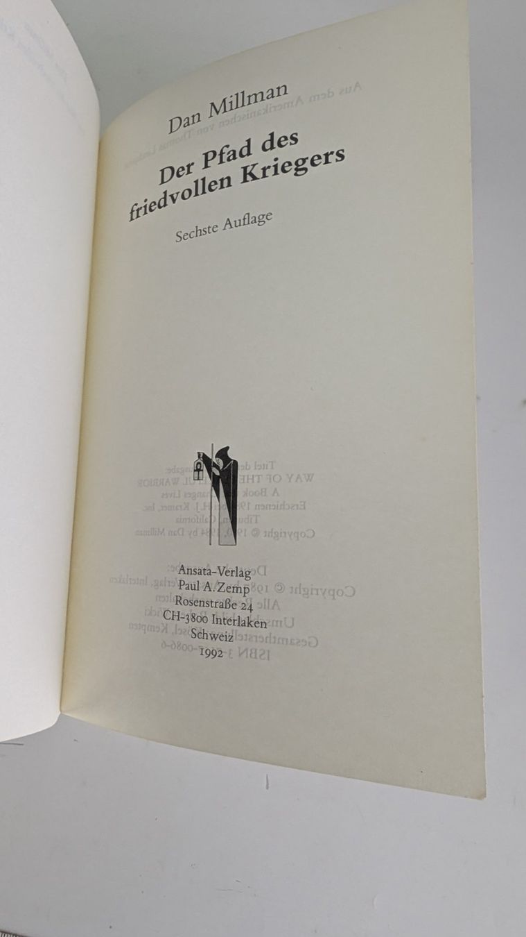 Bücher: Dan Millman - Der Pfad des friedvollen Kriegers – Gebraucht aus Zürich von axolottchen 3