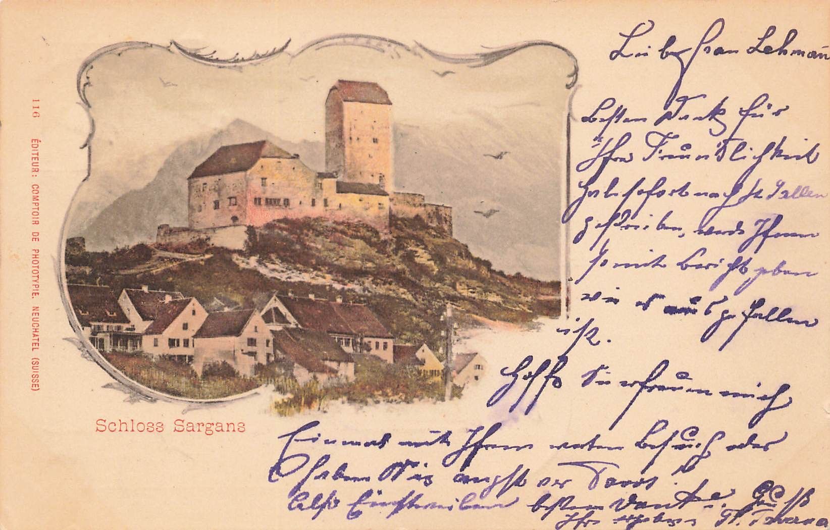 Cartoline postali: Sargans SG Schloss – Usato da Biasca venduto da Blenio71