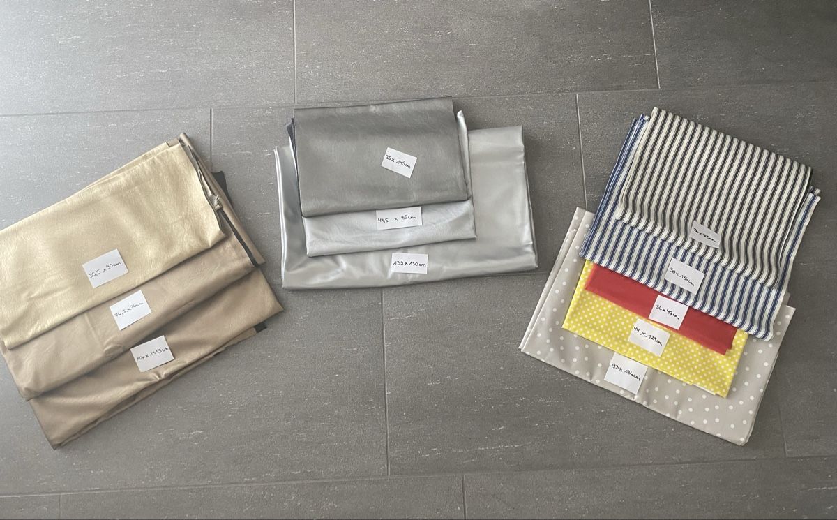 Stoffe: RIESIGES STOFFPAKET METALLIC UND WACHSTÜCHER – Neu (gemäss Beschreibung) aus Malters von Kuettel1