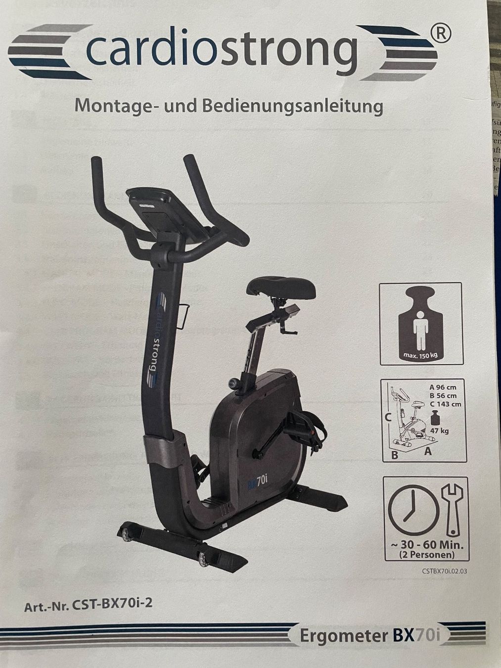 CardioStrong Hometrainer: Cardiostrong Ergometer – Usato da Huttwil venduto da heinzdaniel63 2