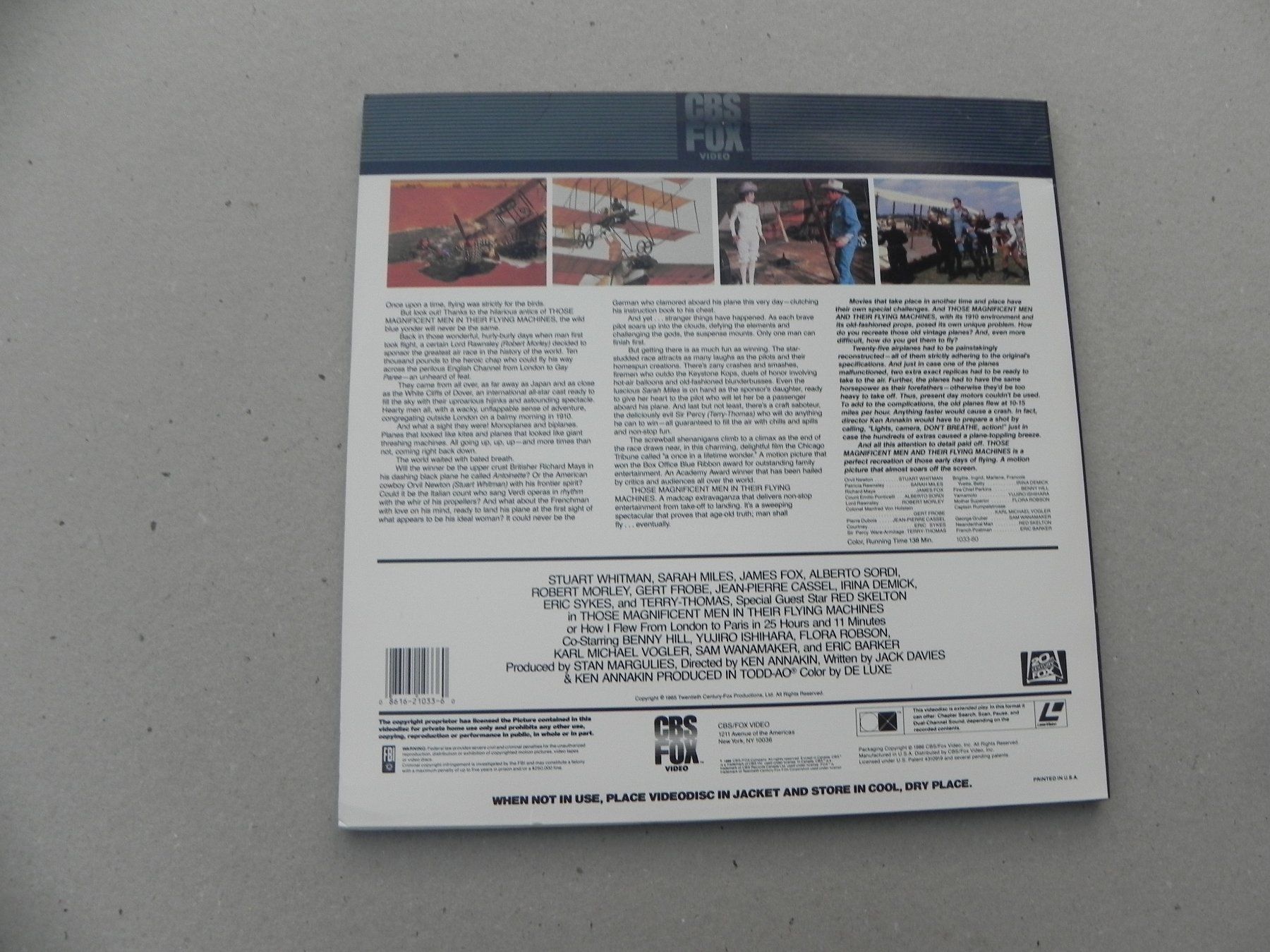 2 Laserdisc Thos magnificent Men in their Flying Machines (Neu und ...