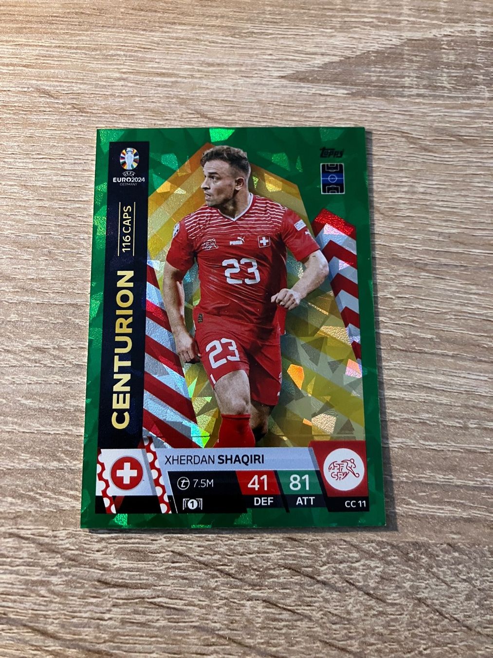 Panini Carte collezionabili: Topps Match Attax EM 2024 Shaqiri Centurion Emerald – Nuovo (secondo la descrizione) da Chur venduto da tozzi-stickerworld