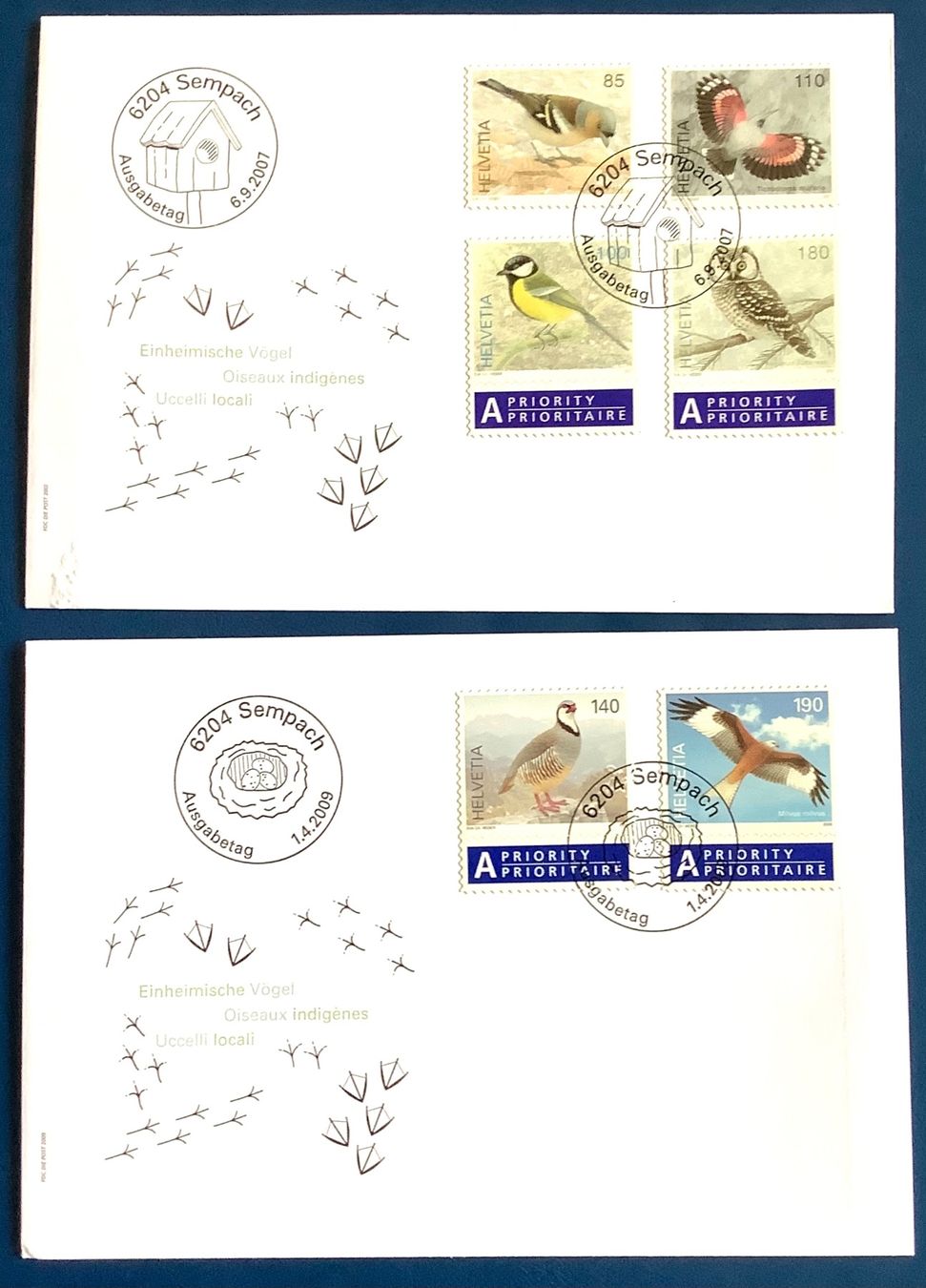 Tutti i francobolli: 2007-2009 / FDC Einheimische Vögel – Nuovo (secondo la descrizione) da Liestal venduto da Skunk02