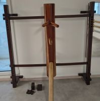 Wing Chun Holzpuppe mit Ständer gebraucht guter Zustand