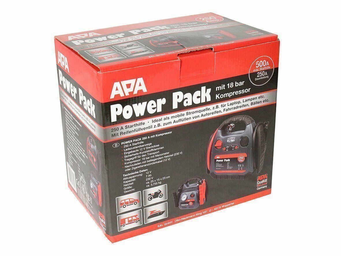 Batterie-Ladegeräte: APA Power Pack Starthilfe 18 bar 500A – Neu und originalverpackt aus Bottighofen von zaap 3