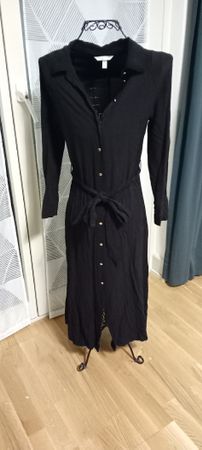 long kleid gr S mit bind gürtel