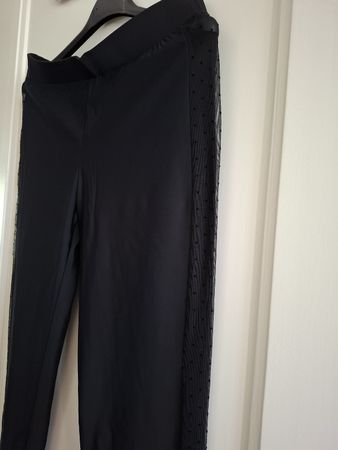 leggins calzedonia neri eleganti con dettagli in tulle, tagl