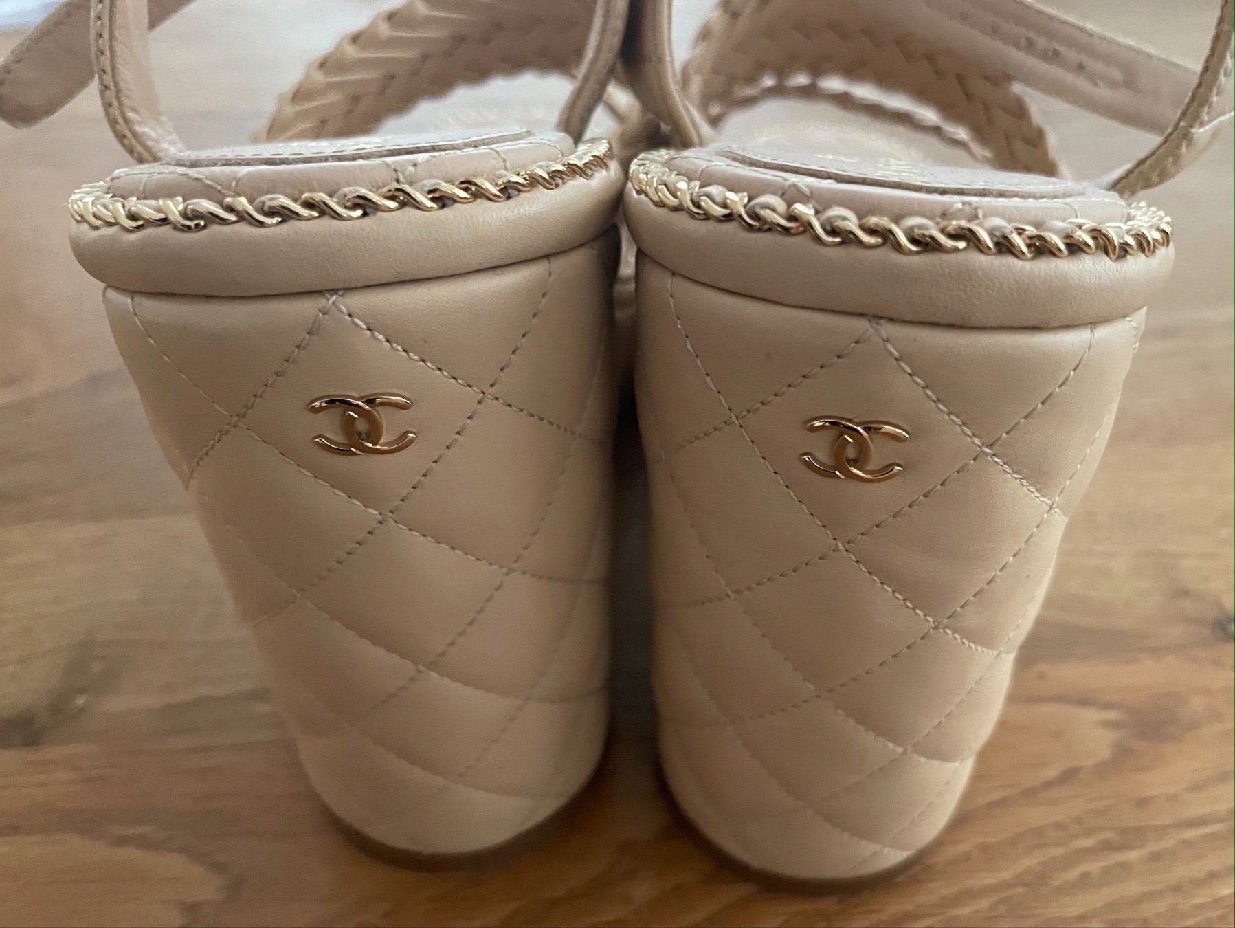 Scarpe da donna: Sandale, Gr. 40.5 COCO CHANEL; beige – Usato da Oberwil BL venduto da cocopalm1068 5