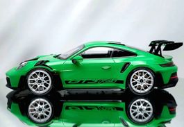 Porsche 911 (992) GT3 RS Green, with silver wheels
