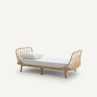 Kinderbett mit Lattenrost Meïdo, Rattan