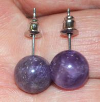 Ohrringe E-59 – Kugel – Amethyst – 1 Paar