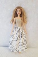 Barbie Kleid zum anmalen