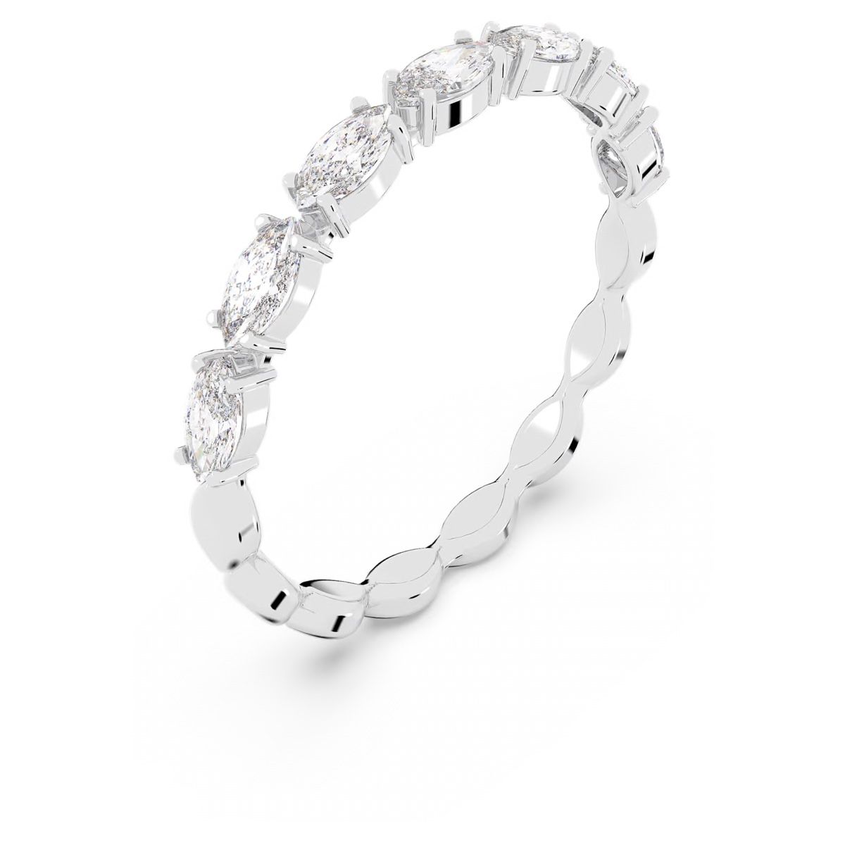 Swarovski Anelli: Matrix Vittore Ring Marquise Schliff, Weiß, Rhodiniert – Usato da Winterthur venduto da Fxbienne