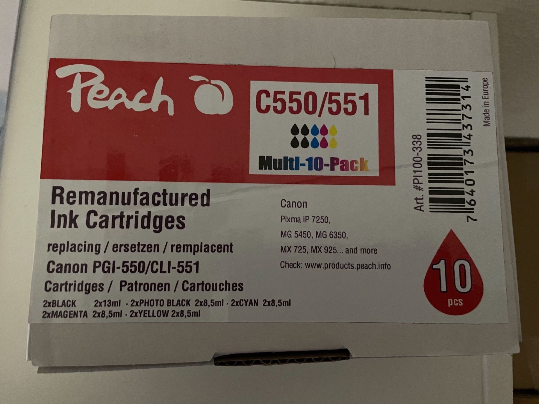 Canon Cartucce per stampanti & toner: Peach 9er-Pack canon – Nuovo e nell'imballaggio originale da Riehen venduto da M.S.DVD 2