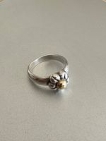 Vintage 925er Silber Ring mit 18K Gold