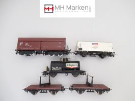 5x diverse Güterwagen "Kessel bis Kohle" Ohne OVP AC/DC H0