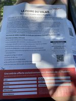 Coupon pour une entrée gratuite à la Foire du Valais 2026