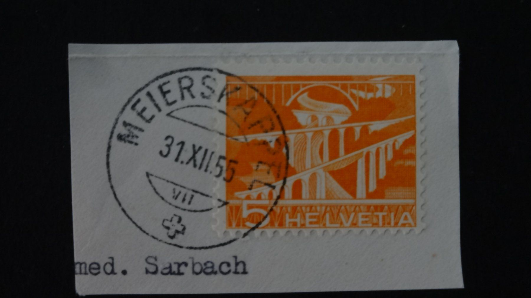 Tutti i francobolli: MEIERSKAPPEL (Luzern)  31.XII.55   165 – Usato da Anwil venduto da larks