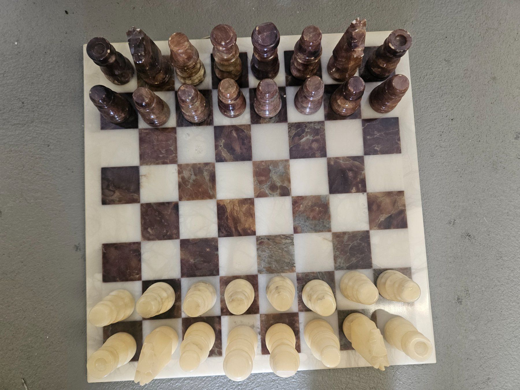 Spiele: Schachspiel Marmor / Alabaster – Gebraucht aus Kollbrunn von tsrg2013 7