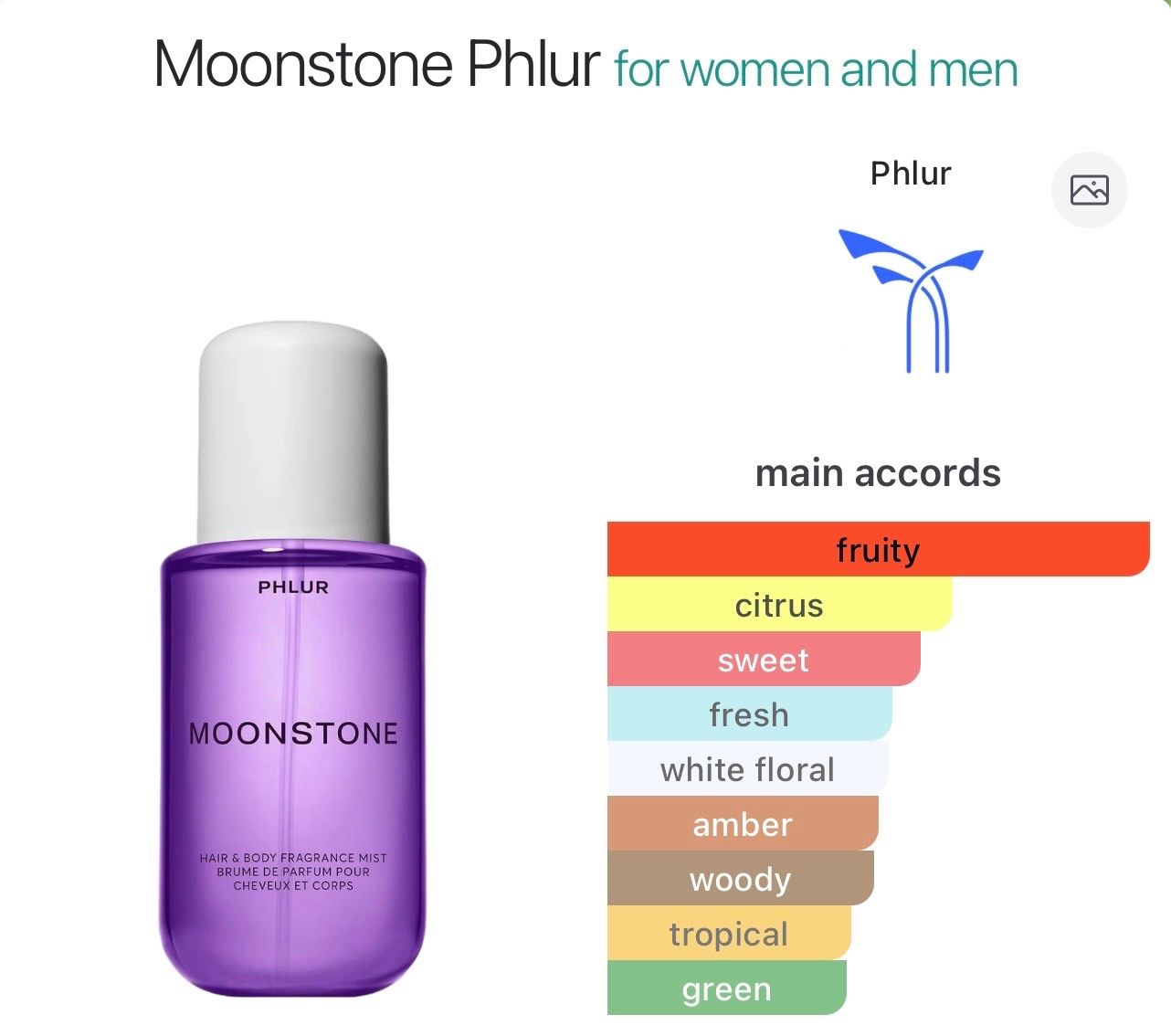 Profumi & Eau de Toilette: 3ml sample - Phlur Moonstone Hair & Body Mist – Nuovo e nell'imballaggio originale da Zürich venduto da mel_nbh7 1
