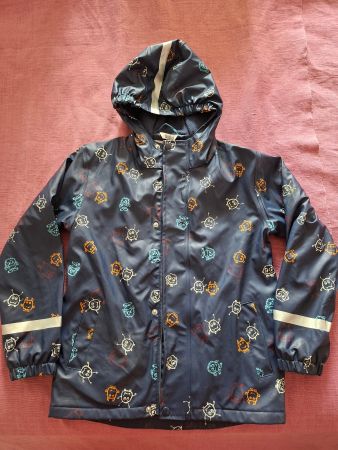 gefütterte Regenjacke Gr. 134/140