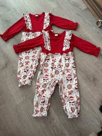 Zwillinge Weihnachtsoutfit, 12-18Monate