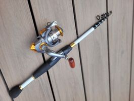 Gute Angelrute inkl. Rolle 210cm