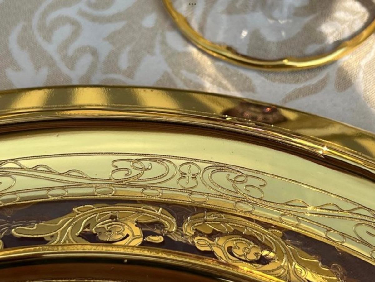 Set di piatti: Piatti in cristallo e oro 24kt – Nuovo (secondo la descrizione) da Bern venduto da zero02 6