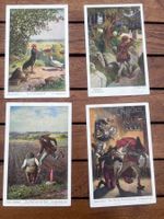 Cartes Postales Anciennes Frères Grimm, Set de 4 Pièces