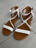 TAMARIS Sandalen weiss silber Grösse 38 neuwertig