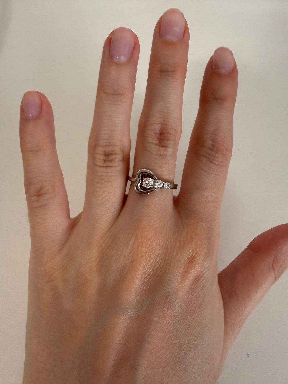 Bagues: Silber Ring 925 + CCF: Herz mit 3 weisse Steine – D'occasion à Zürich par zai_wnt2 4