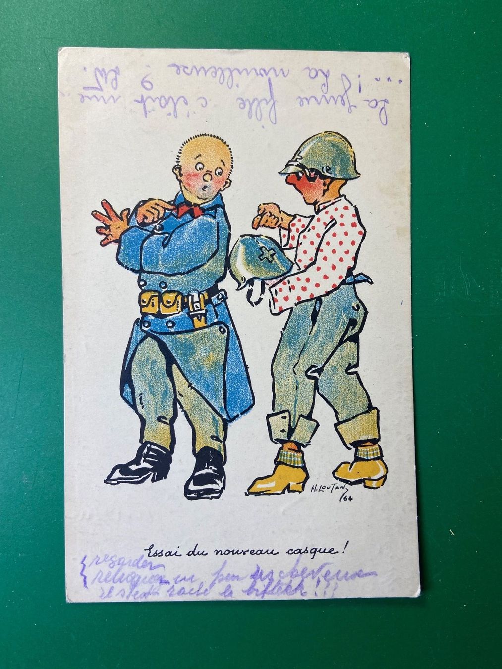 Cartoline postali: Essai du nouveau casque! – Usato da Steg VS venduto da _vinci_